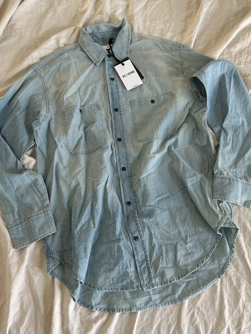 RE/DONE 60's Chambray Button Down Shirt NWT